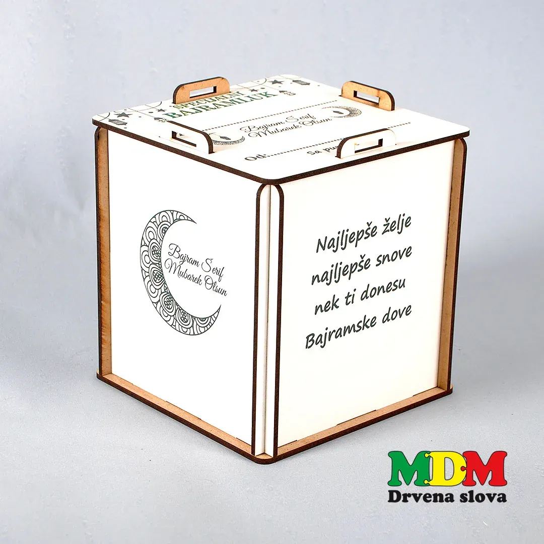 Kutija za bajramluk – Personalizirana drvena kutija za Bajram poklon